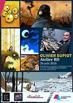 Affiche de l'évènement Atelier BD à la Mediathèque Voyelles avec Olivier SUPIOT