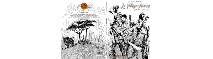 Bandeau de l'article "Le Village aérien", édition limitée noir et blanc. 