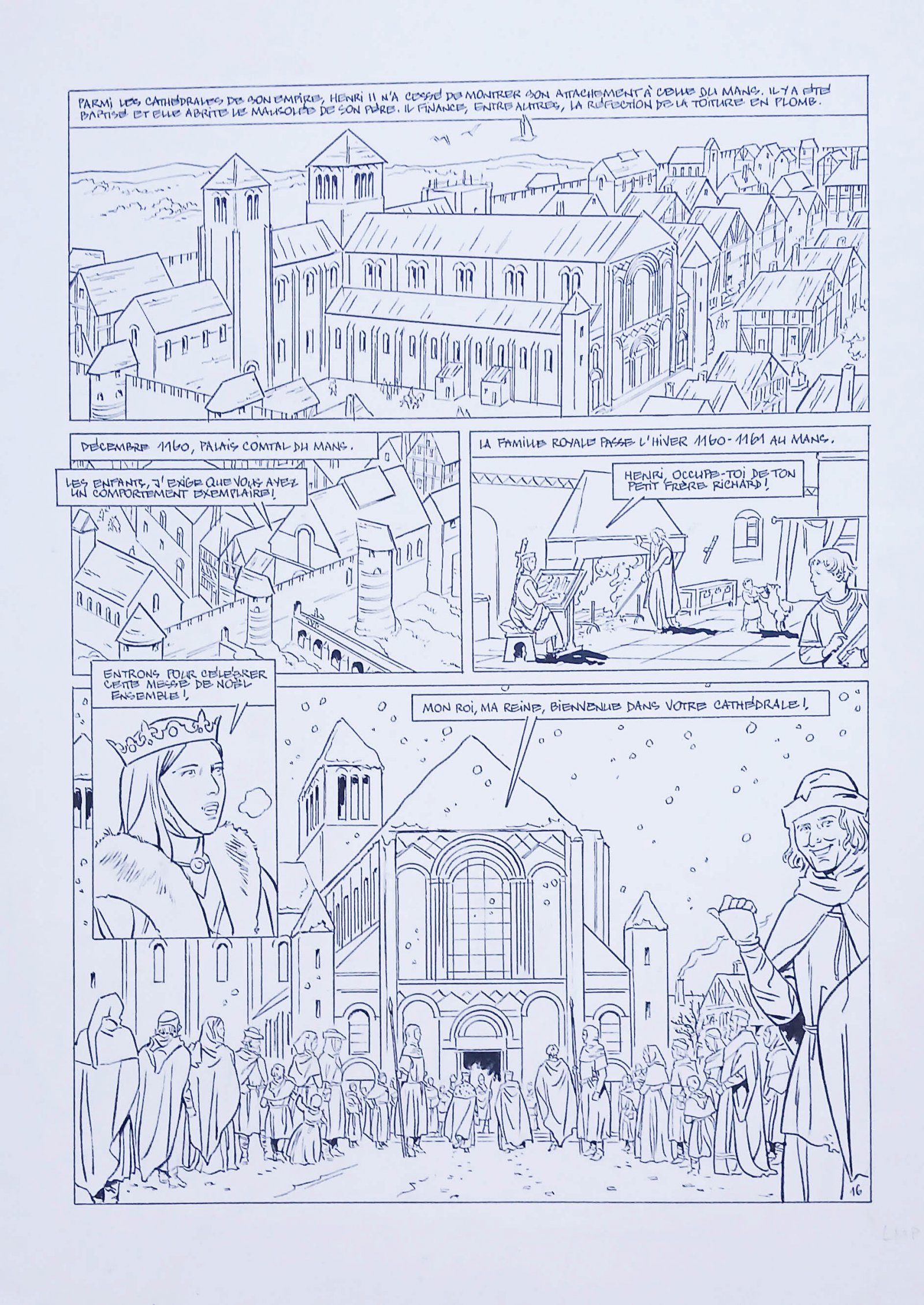 Vue de la catthédrale St Julien du Mans esxtérieur , mariage Noël 1160