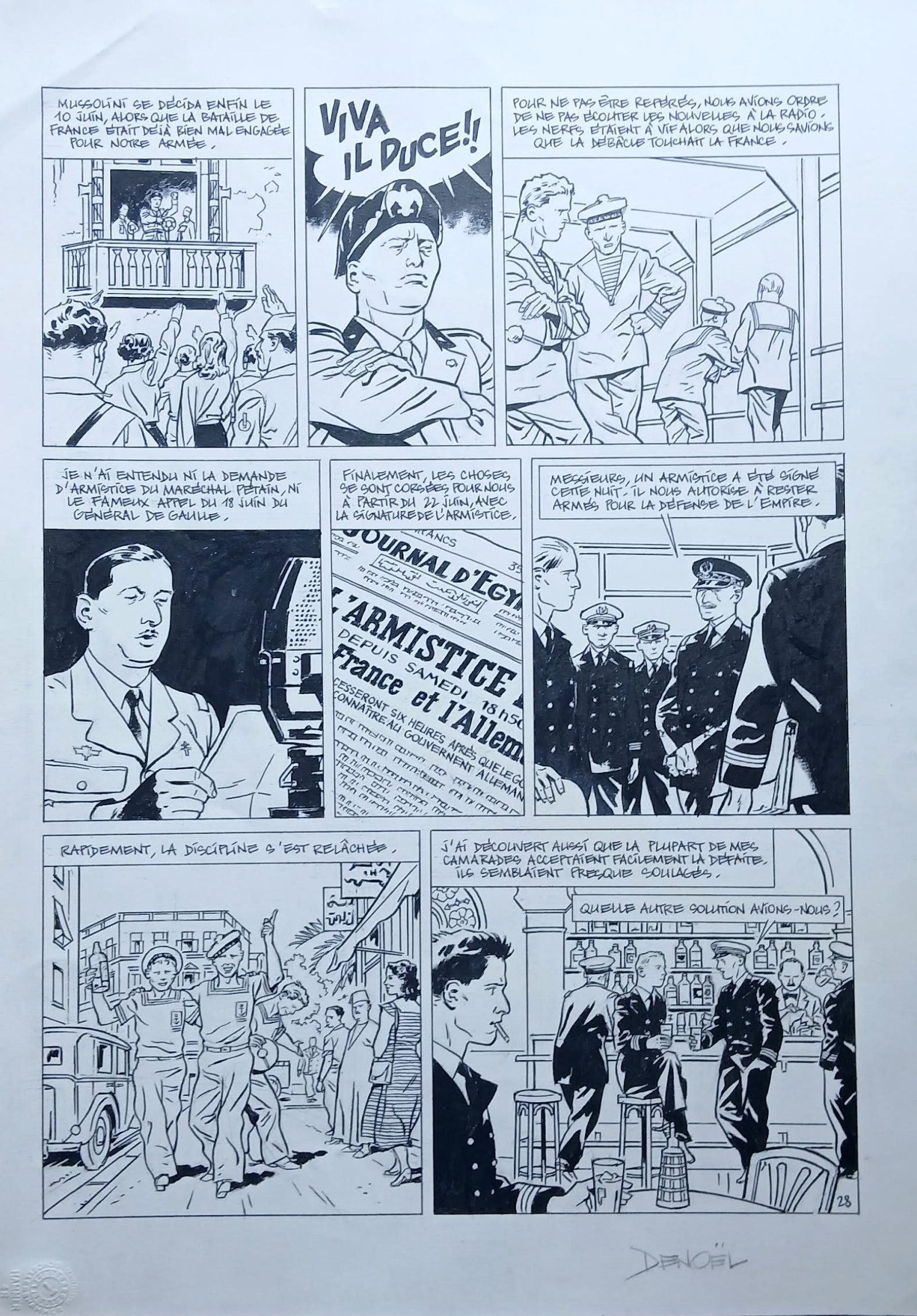 Appel du 18 juin, d eGaulle , Mussolini , Egypte Marins français