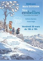 Affiche de l'évènement Marie Duvoisin en dédicace vendredi 30 mars pour « Nos embellies »  - Librairie Matière Grise