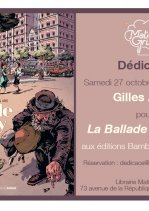 Affiche de l'évènement Gilles Aris en dédicace samedi 27 octobre - Librairie Matière Grise