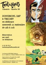 Affiche de l'évènement Dédicace de Cyril Trichet, Dav et Régis Donsimoni