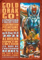 Affiche de l'évènement Exposition collective Goldorak go!