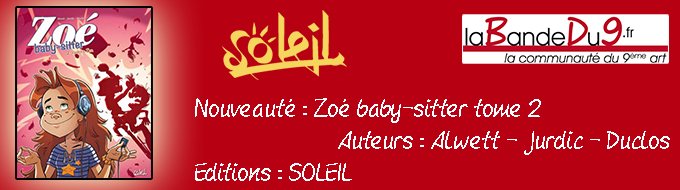 Bandeau de l'nouveaute ZOE BABY-SITTER TOME 2 - RESTONS ZEN